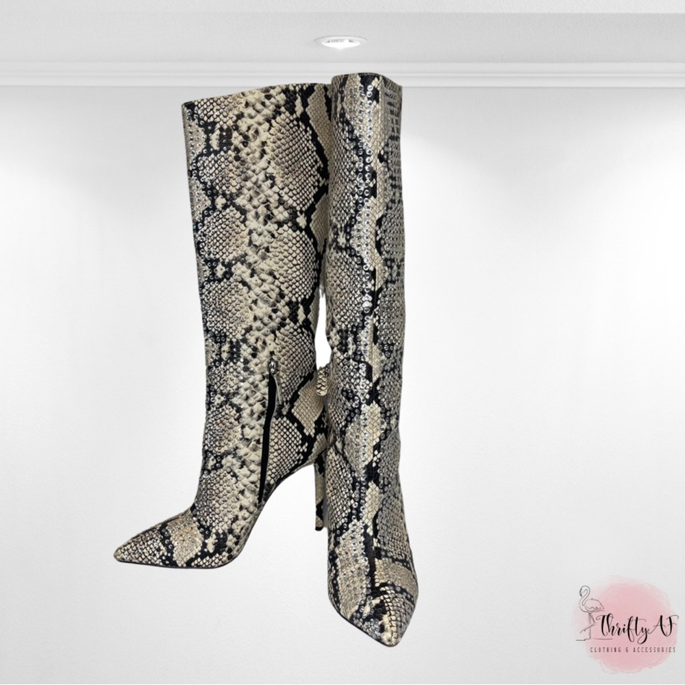 Jennifer Lopez Afern Snakeskin & Rhinestone Boots